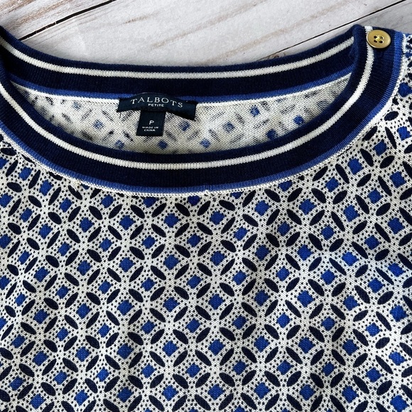 Talbots Bundle of Two Lightweight Sweaters in Blue and Yellow size Small - Picture 12 of 14